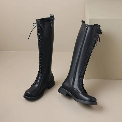 Funki Findz | Boots | Women's Real Leather Lace Up Riding Boot