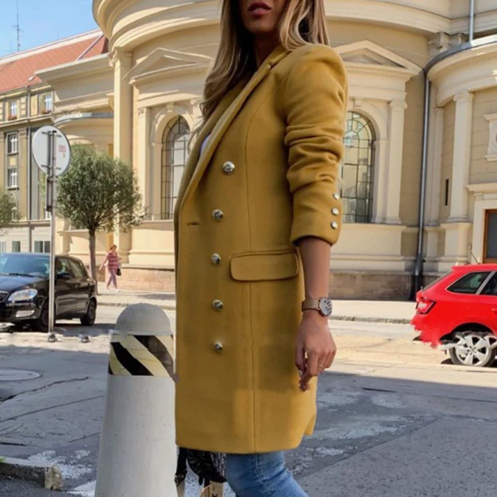 Funki Findz | Jackets | Women's Military Style Buttoned Overcoat