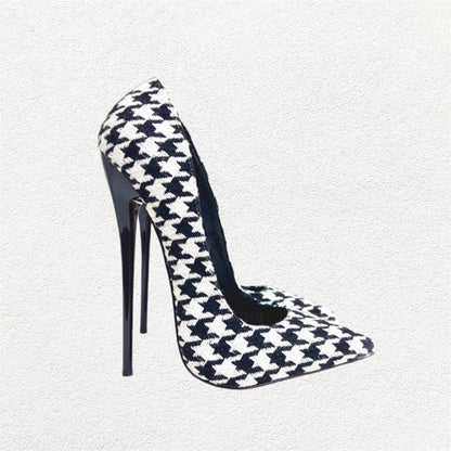 Funki Findz | Shoes | Women's Custom Houndstooth Super High Heels