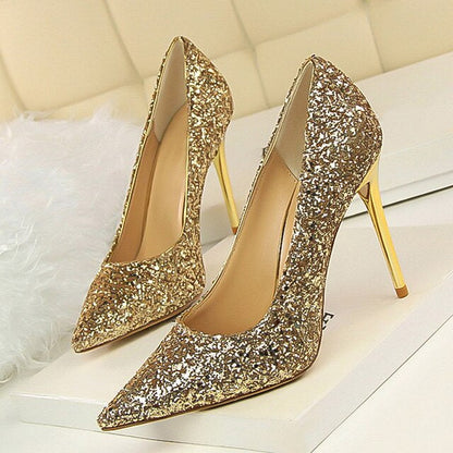 Funki Findz | Shoes | Women's High Heel Glitter Prom Pumps