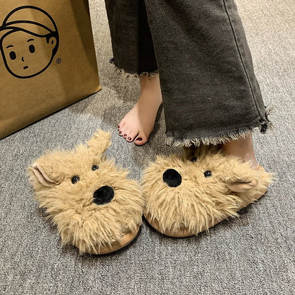 Funki Findz | Shoes | Women's Cute Shaggy Dog Slippers