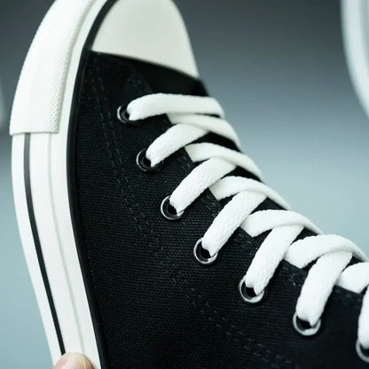 Funki Findz | Boots | Women's Calf-High Flat Canvas Sneakers