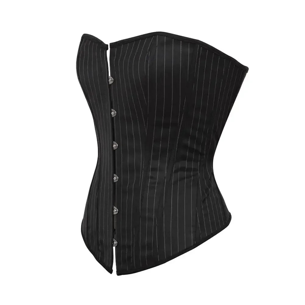 Funki Findz | Lingerie | Women's Pin Striped Front Clip Up Corset