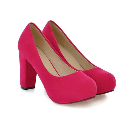 Funki Findz | Shoes | Women's Faux Suede High Chunky Heels