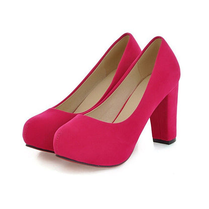 Funki Findz | Shoes | Women's Faux Suede High Chunky Heels