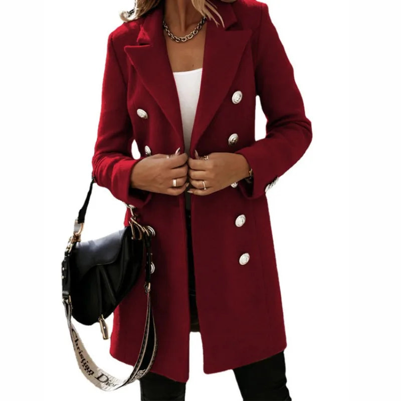 Funki Findz | Jackets | Women's Suit Collar Double Breast Coats