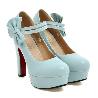 Funki Findz | Shoes | Women's Cute Ankle Bow Wedding Heels