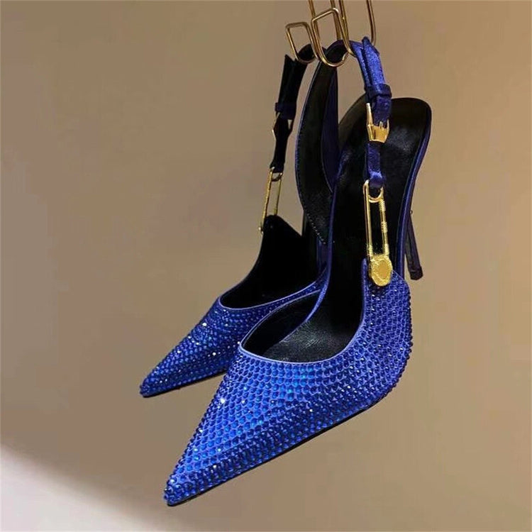 Funki Findz | Shoes | Women's Metallic Beaded High Slingbacks