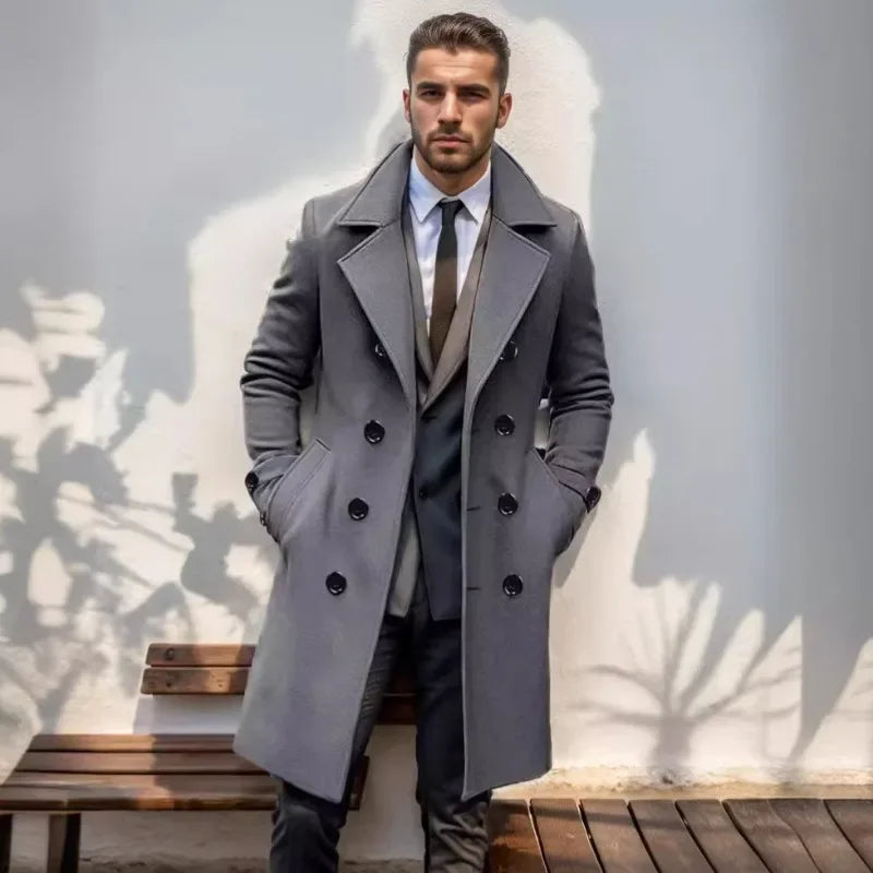 Funki Findz | Jackets | Men's Large Button Business Overcoat