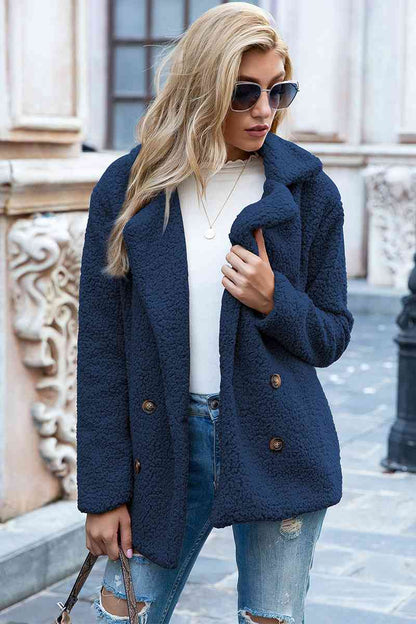 Funki Findz | Jackets | Women's Full Lapel Collar Sherpa Coat