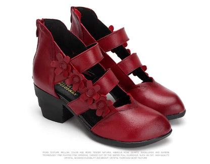 Funki Findz | Shoes | Women's Gothic Leather Low Heel Wedges