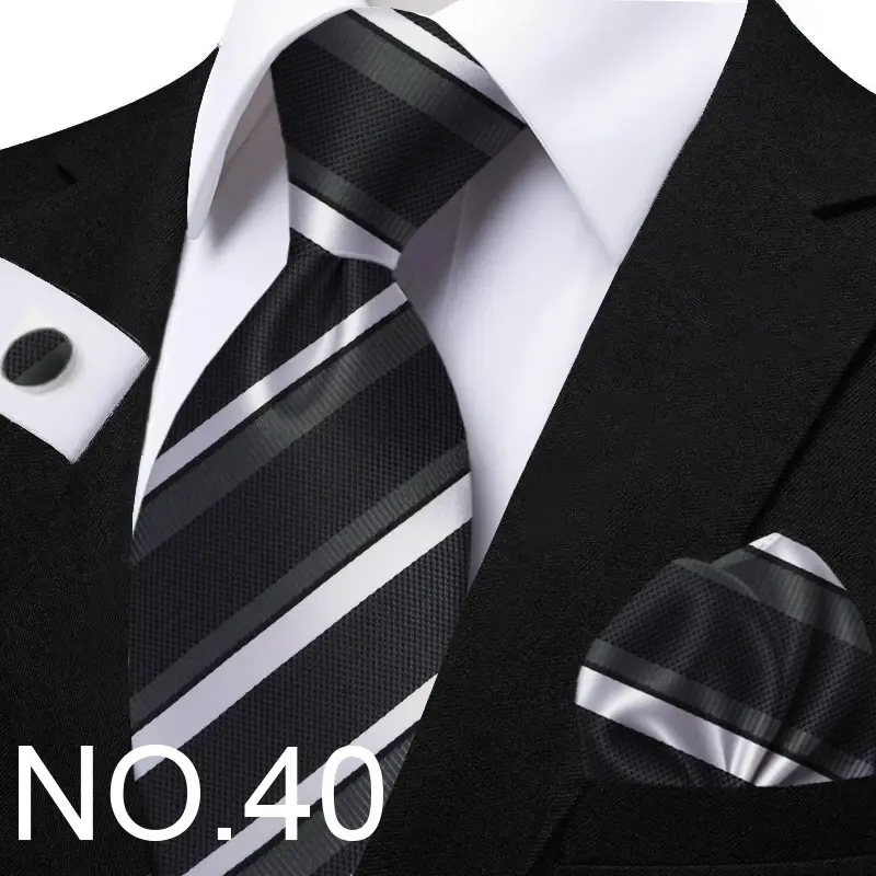 Funki Findz | Neckties | Men's Classic Striped Jacquard Tie Set