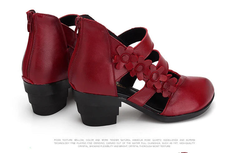 Funki Findz | Shoes | Women's Gothic Leather Low Heel Wedges