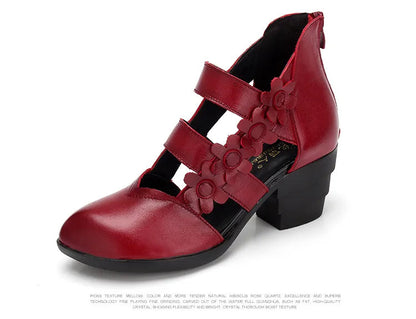 Funki Findz | Shoes | Women's Gothic Leather Low Heel Wedges