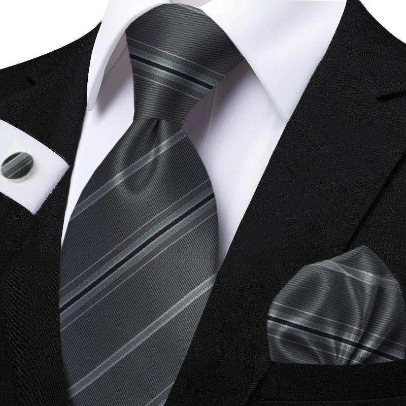 Funki Findz | Neckties | Men's Classic Striped Jacquard Tie Set