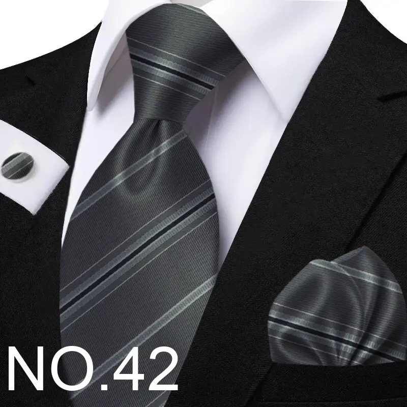 Funki Findz | Neckties | Men's Classic Striped Jacquard Tie Set