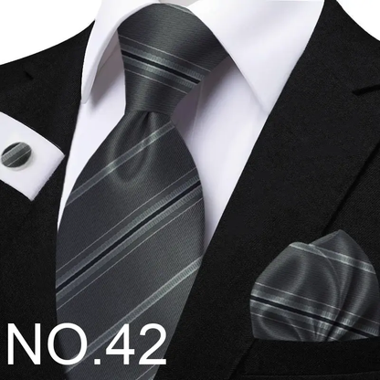 Funki Findz | Neckties | Men's Classic Striped Jacquard Tie Set