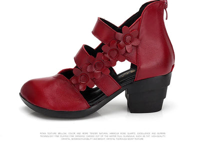 Funki Findz | Shoes | Women's Gothic Leather Low Heel Wedges