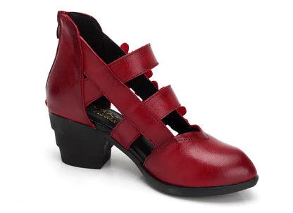 Funki Findz | Shoes | Women's Gothic Leather Low Heel Wedges