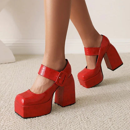 Funki Findz | Shoes | Women's Stone Pattern High-Heel Platform