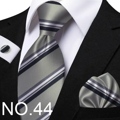 Funki Findz | Neckties | Men's Classic Striped Jacquard Tie Set