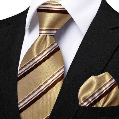 Funki Findz | Neckties | Men's Classic Striped Jacquard Tie Set