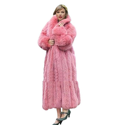 Funki Findz | Jackets | Women's Pink Faux Fur Mid-length Coat