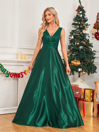 Funki Findz | Dresses | Women's Elegant Satin Sequin Dresses