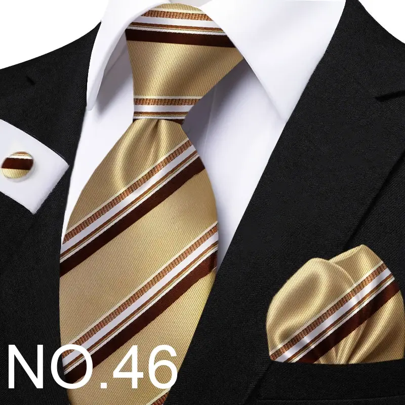 Funki Findz | Neckties | Men's Classic Striped Jacquard Tie Set