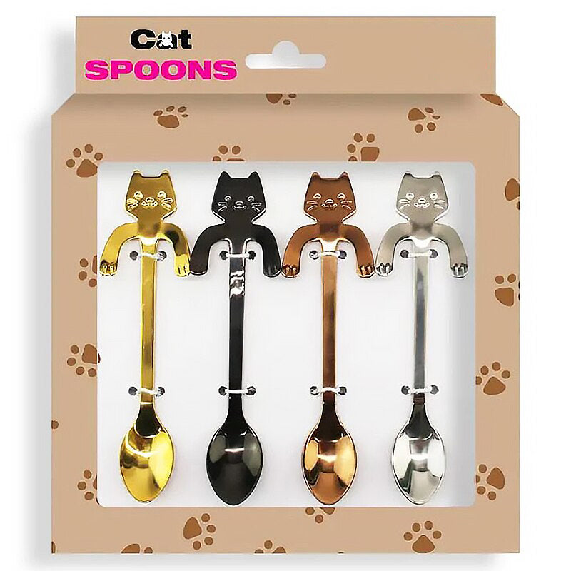 Funki Findz | Spoons | Cat Coffee Spoons | 1 Pcs and 4 Pcs Sets