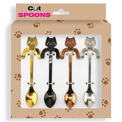 Funki Findz | Spoons | Cat Coffee Spoons | 1 Pcs and 4 Pcs Sets