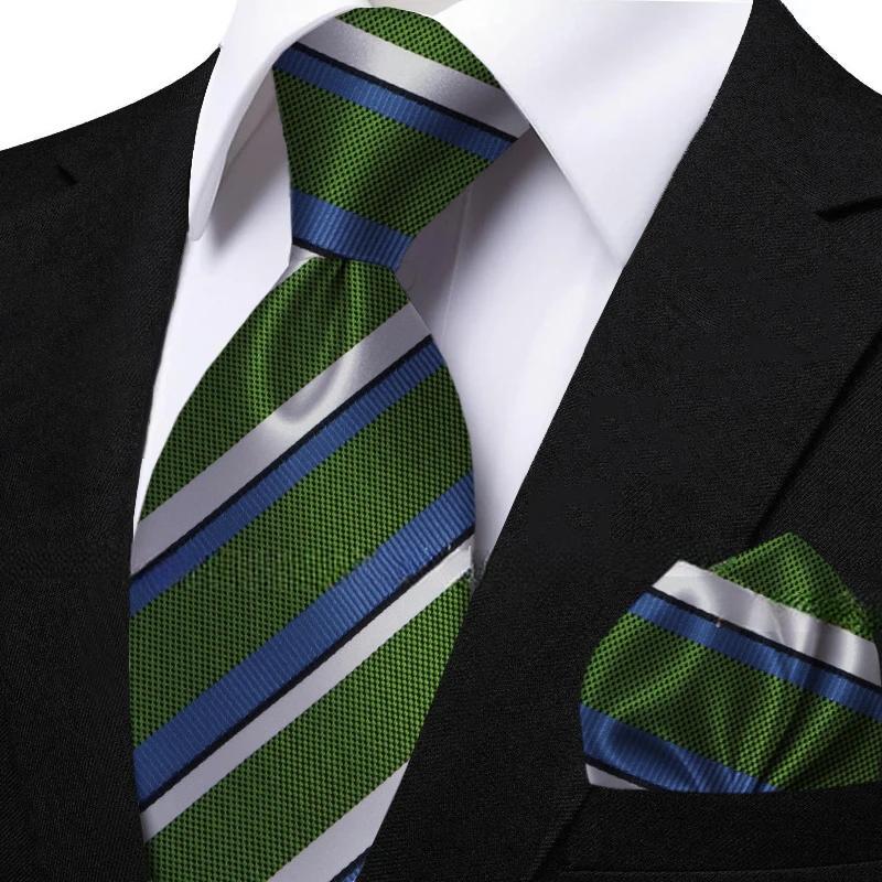 Funki Findz | Neckties | Men's Classic Striped Jacquard Tie Set