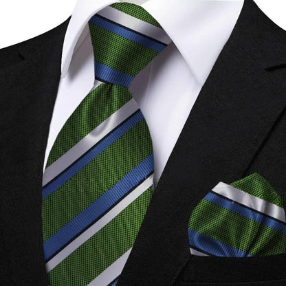 Funki Findz | Neckties | Men's Classic Striped Jacquard Tie Set