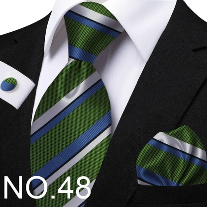 Funki Findz | Neckties | Men's Classic Striped Jacquard Tie Set