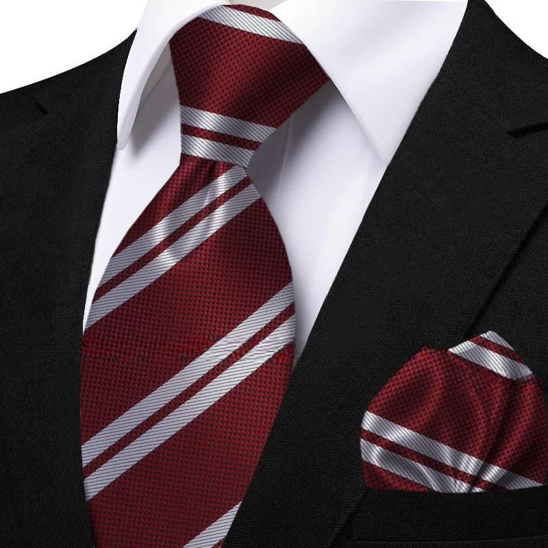 Funki Findz | Neckties | Men's Classic Striped Jacquard Tie Set