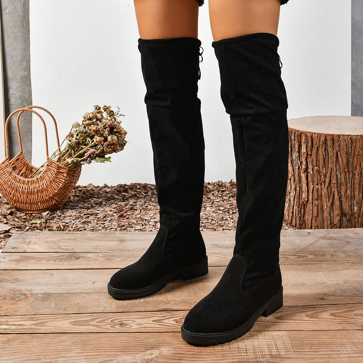Funki Findz | Boots | Women's Over Knee Tie Up Platform Boots