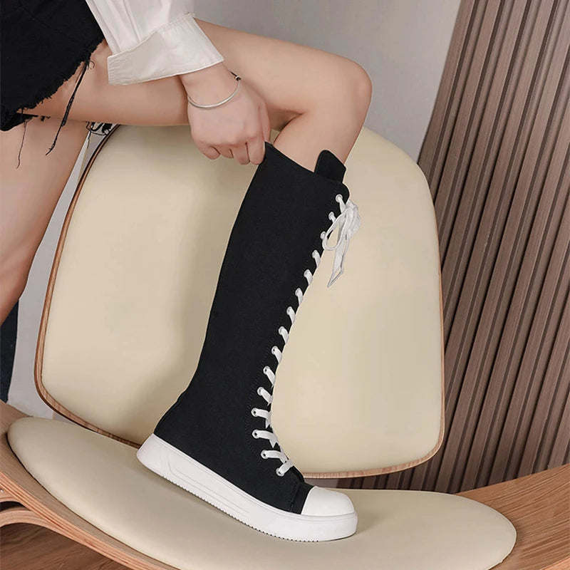 Funki Findz | Boots | Women's Streetwear Lace Up Canvas Boots