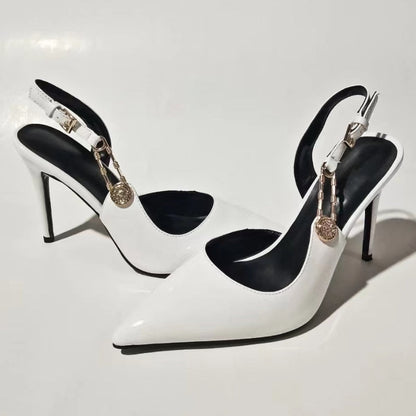 Funki Findz | Shoes | Women's Metallic Beaded High Slingbacks