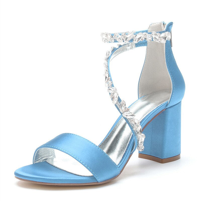 Funki Findz | Shoes | Women's Crystal Silk Wedding Sandals