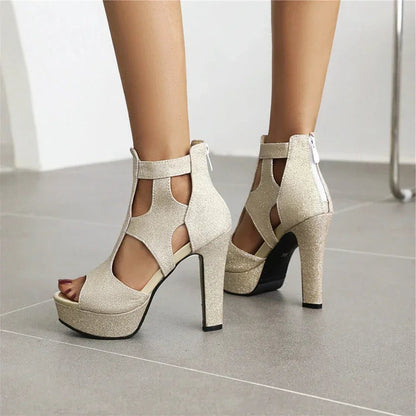 Funki Findz | Shoes | Women's Shimmery High Platform Sandals