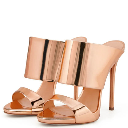 Funki Findz | Shoes | Women's Stylish Metallic High Heel Slides