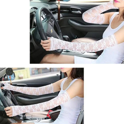 Funki Findz | Gloves | Women's Long Lace Fingerless Gloves