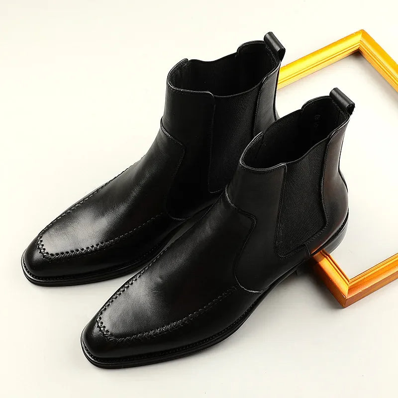 Funki Findz | Boots | Men's Elegant Leather Chelsea Ankle Boots
