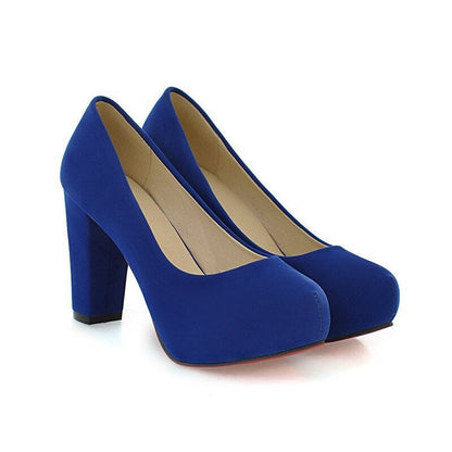 Funki Findz | Shoes | Women's Faux Suede High Chunky Heels