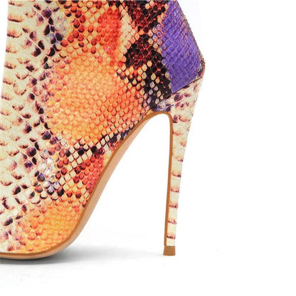 Funki Findz | Boots | Women's Multicolor Snake Print Long Boots