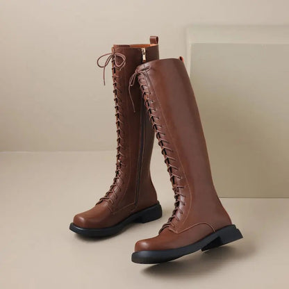 Funki Findz | Boots | Women's Real Leather Lace Up Riding Boot