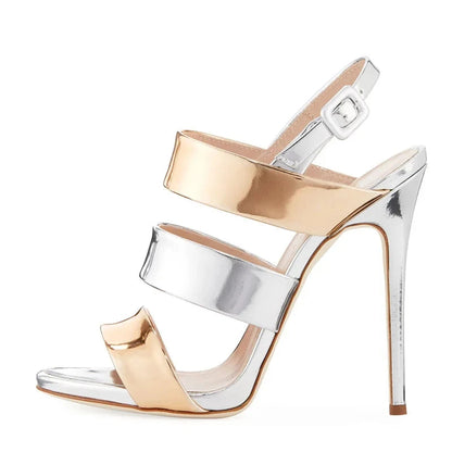 Funki Findz | Shoes | Women's Luxury Metallic Strappy Sandals