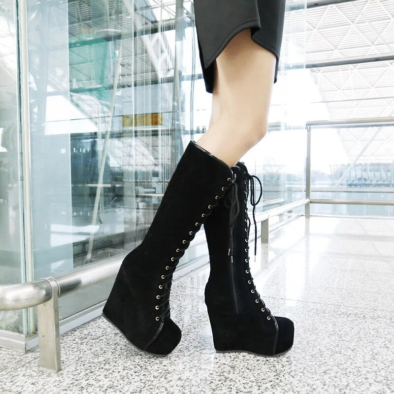 Funki Findz | Boots | Women's High Luxury Gothic Platform Boots