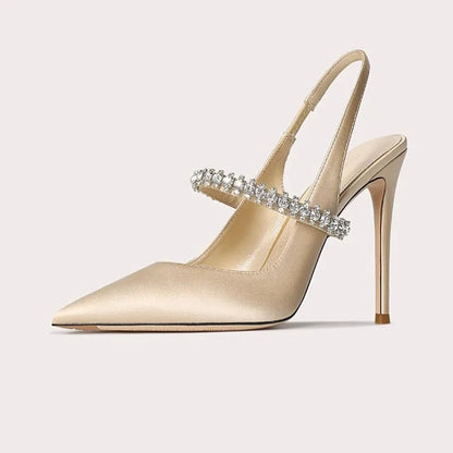 Funki Findz | Shoes | Women's Luxury Diamante Satin Stilettos