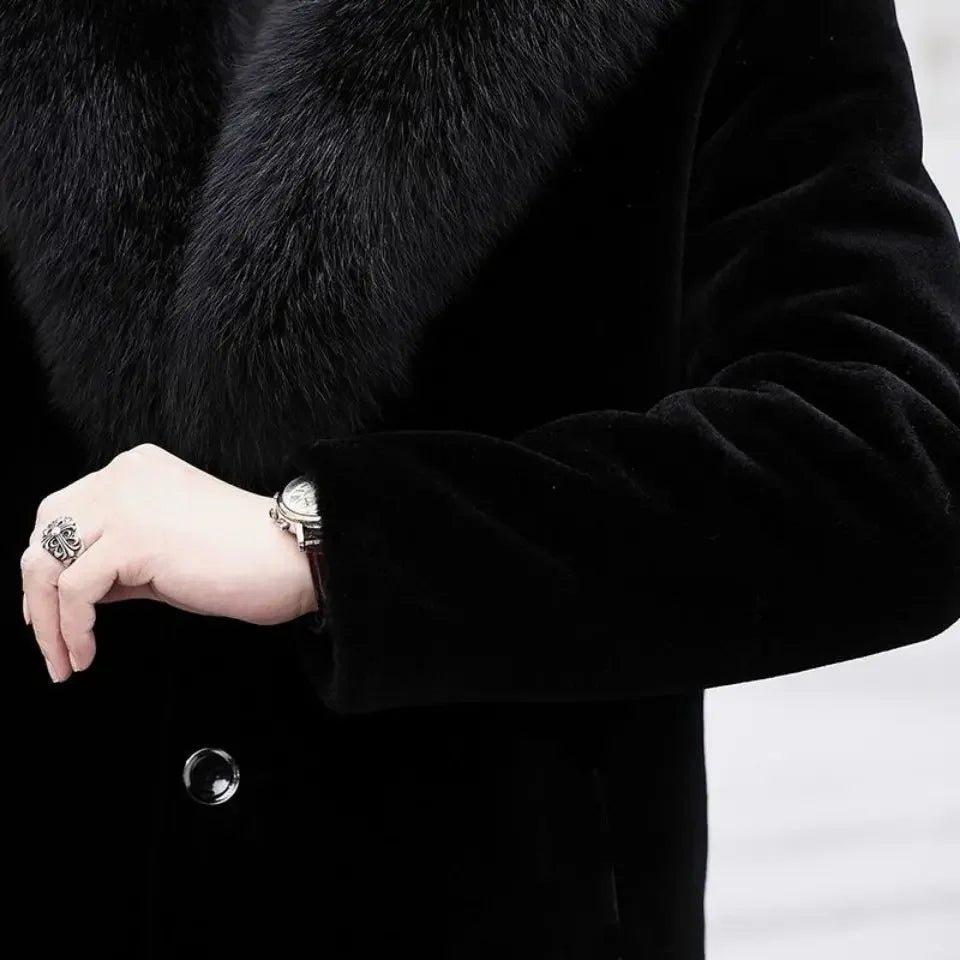 Funki Findz | Jackets | Men's Long Faux Fur Buttoned Up Coat